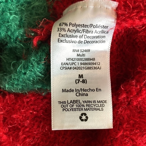 Holiday Time medium 7-8 juniors Christmas sweater unicorn - Picture 10 of 10